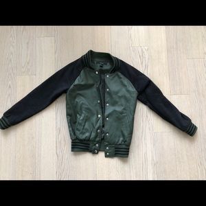 Forever 21 Black & Green Bomber Jacket